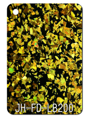 1040x620mm Gold Black Glitter Acrylic Sheets Impact Resistance