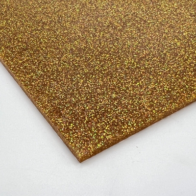 1/8 in Gold Glitter Shimmer Cast แผ่นอะครีลิคสำหรับ Home Furniture Crafts
