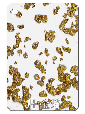 ฟอยล์สีทองผ้าออกแบบพื้นผิวแผ่นอะครีลิค 3mm แผงกระดานแตกทน