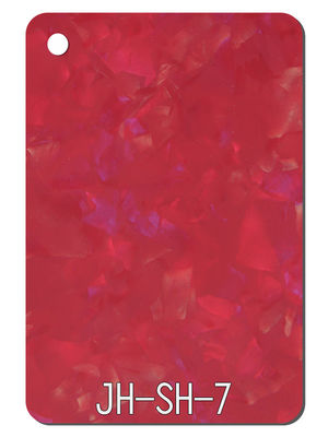 แผ่นอะครีลิคออกแบบพื้นผิวสีแดงสไตล์มุกแผ่น ความชัดเจน ลวดลาย 1220x2440mm
